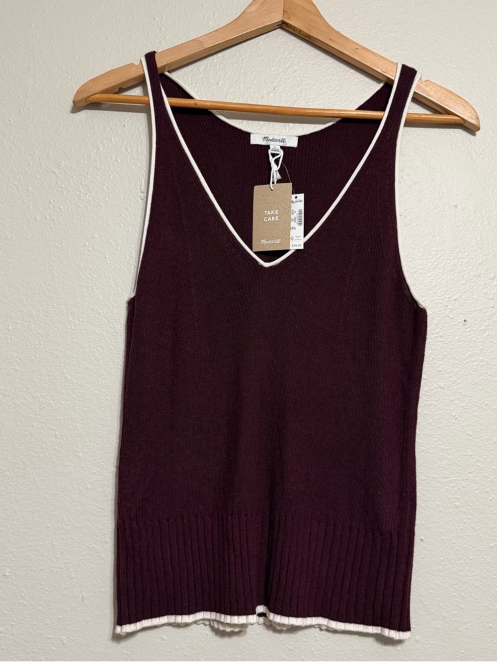Madewell Sleeveless Sweater Top in Merino-Silk Blend XL (sold out)